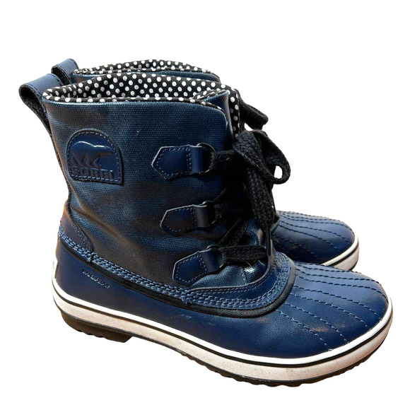 Sorel Shoes - Sorel x Madewell Womens 8.5 Tivoli Waterproof Snow Boots LaceUp Navy Blue